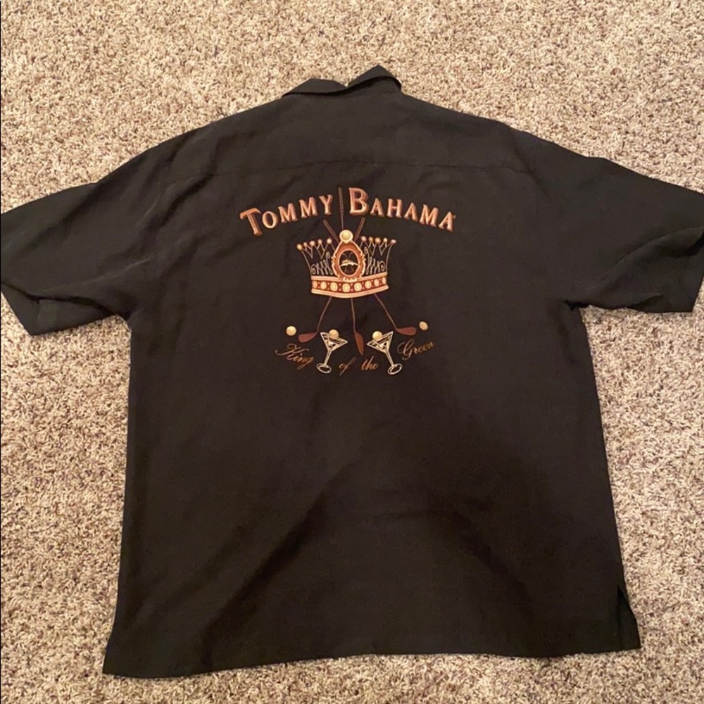 Tommy Bahama “King of the Green” Silk Shirt - Picture 2 of 9